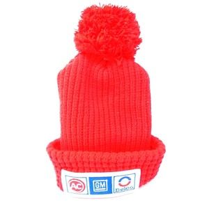 Vintage AC Delco GM Stocking Cap Red New No Tag